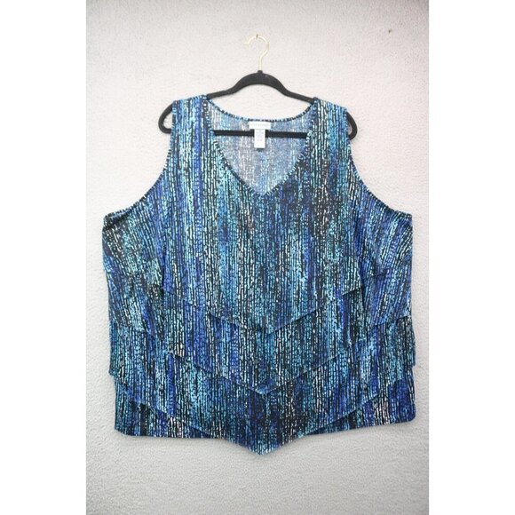 Catherine's Layered Sleeveless Tank Top-Size 4X - Picture 1 of 7